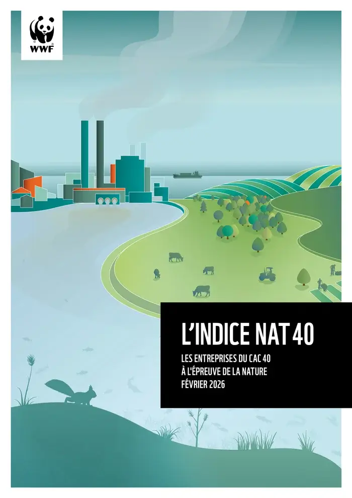 Couverture du rapport : L'Indice NAT 40, les entreprises du CAC 40 à l'épreuve de la nature