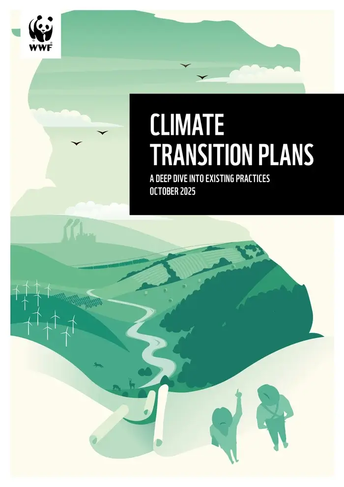 Couverture de l'étude, en version anglaise : Climate transition plans, a deep dive into existing practices